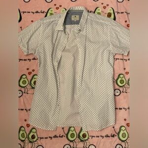 Steel and Jelly Shark Pattern Short Sleeve Dress Shirt